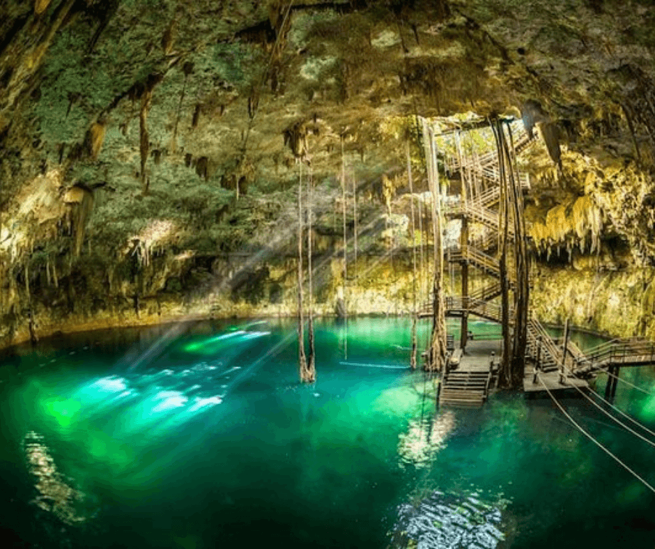 Cenote Maya in Valladolid, Yucatan, Mexico