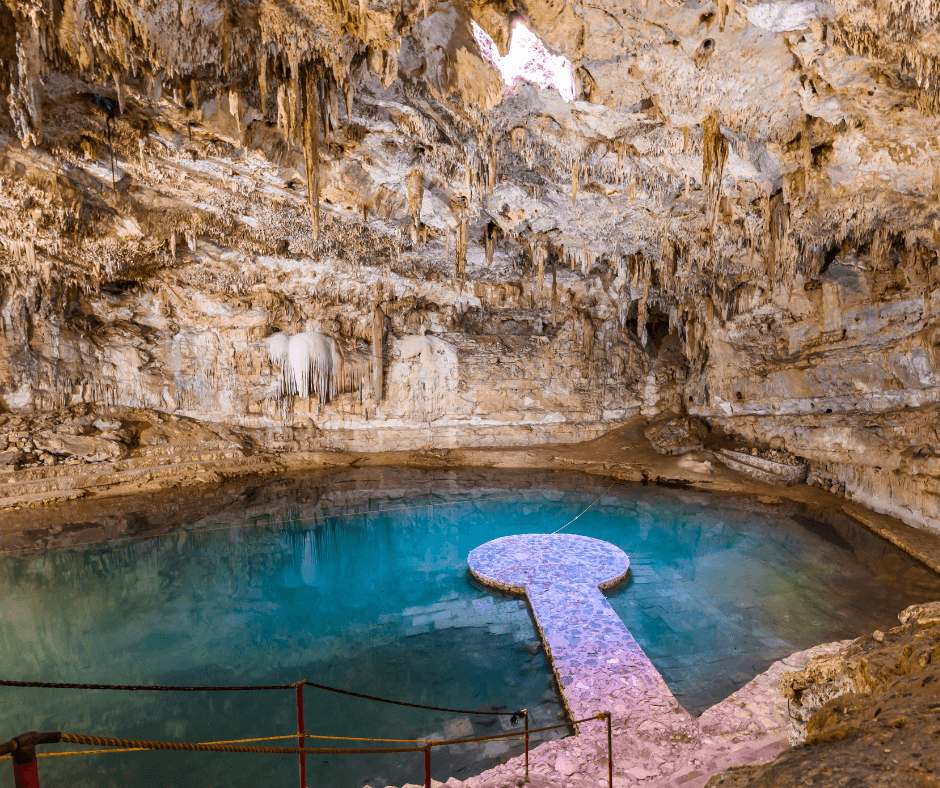 Cenote Suytun in Valladolid, Yucatan, Mexico 