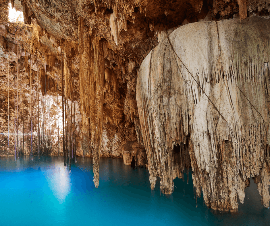 Cenote Maya in Valladolid, Yucatan, Mexico 