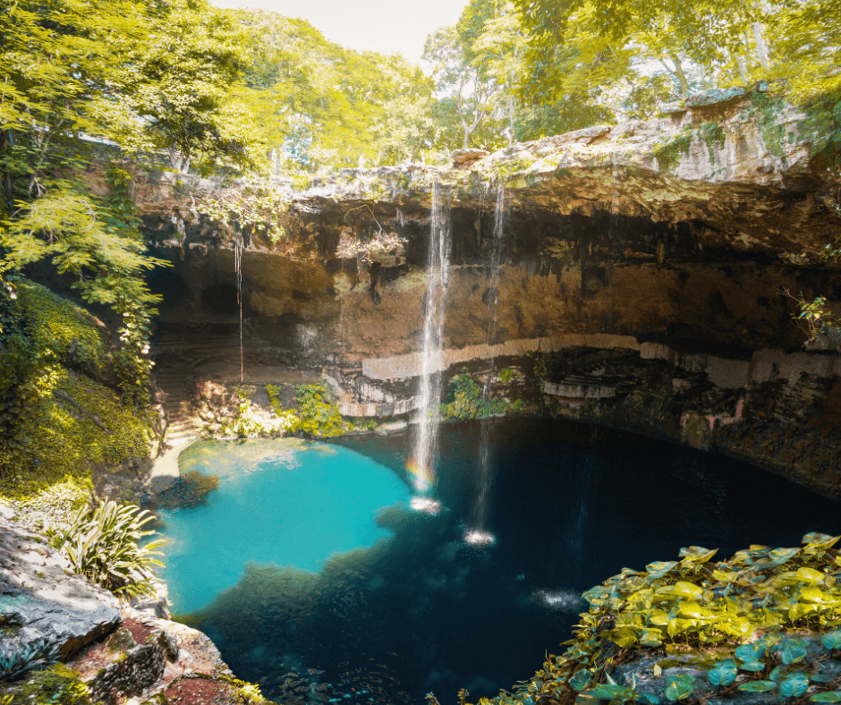 Cenote Zaci in Valladolid, Yucatan, Mexico 