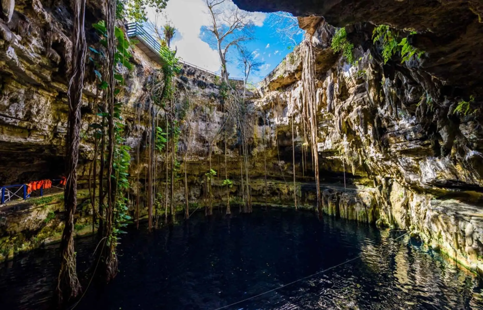 Cenote Oxman in Valladolid, Yucatan, Mexico 