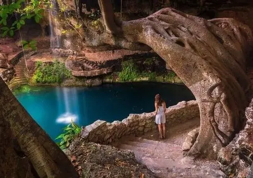 Cenote Zaci in Valladolid, Yucatan, Mexico 