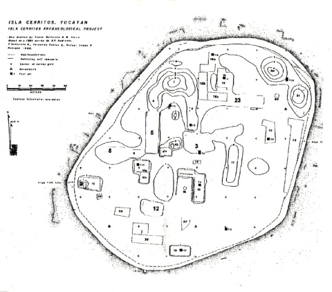 Isla Cerritos sitio arqueologico
